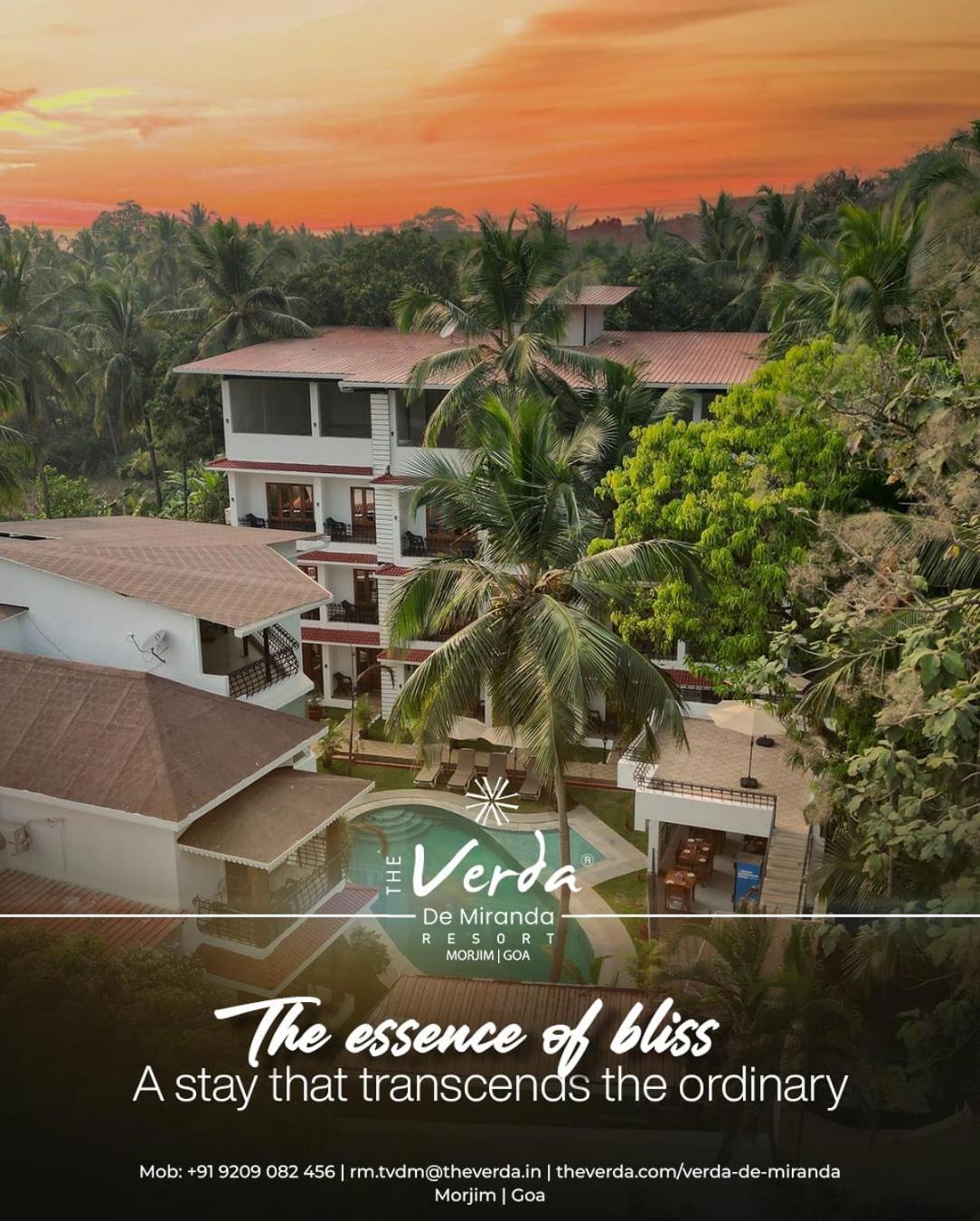 The Verda De Miranda Resort Morjim North Goa Eksteriør billede